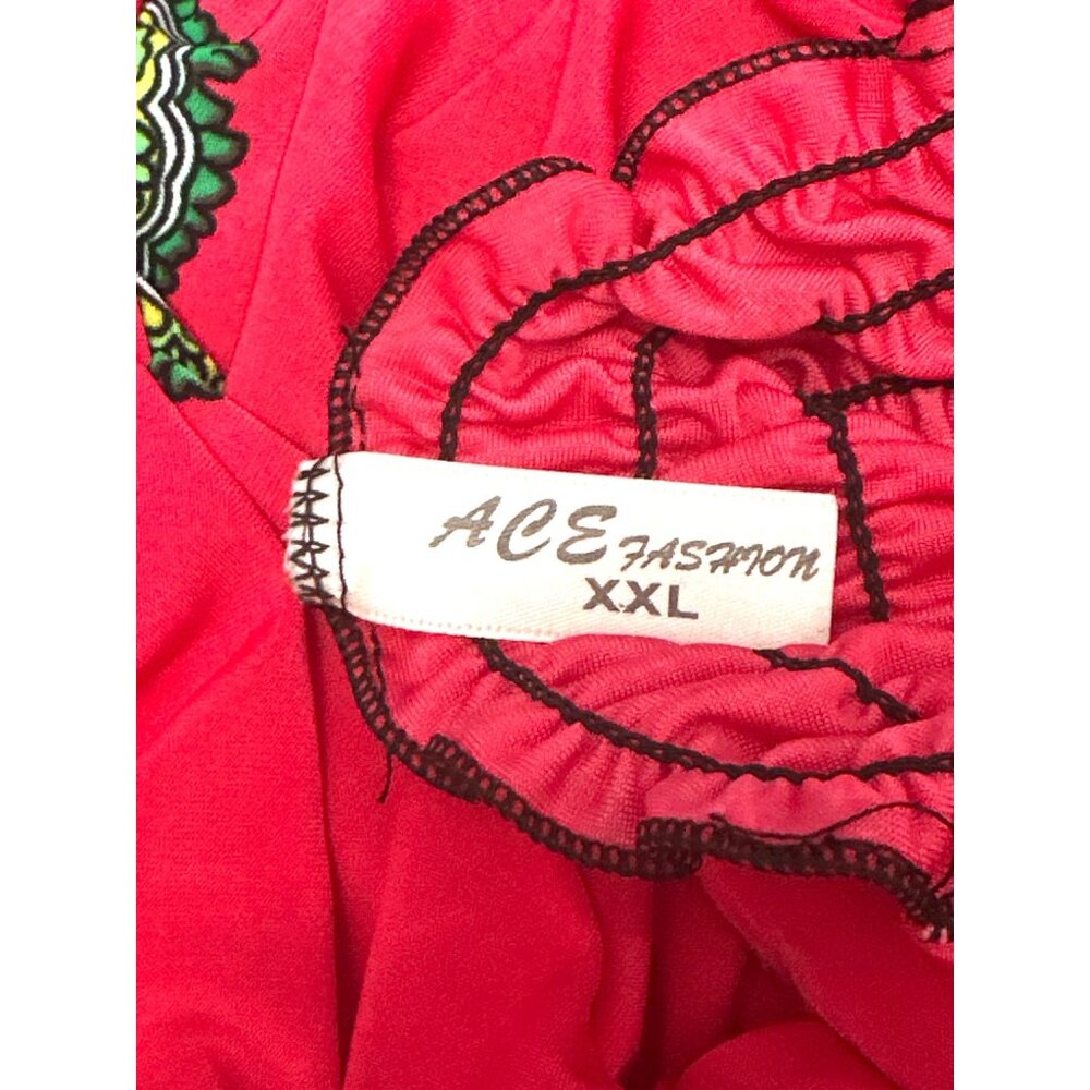Ace Fashion Boho Paisley Bright Pink Print Sundress Sleeveless Smocked Size XXL - Picture 8 of 13